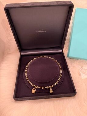 Tiffany & Co. signature black velvet necklace presentation case